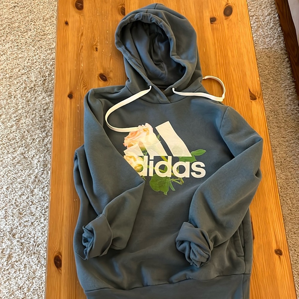 Adidas Rose Logo Hoodie Size M